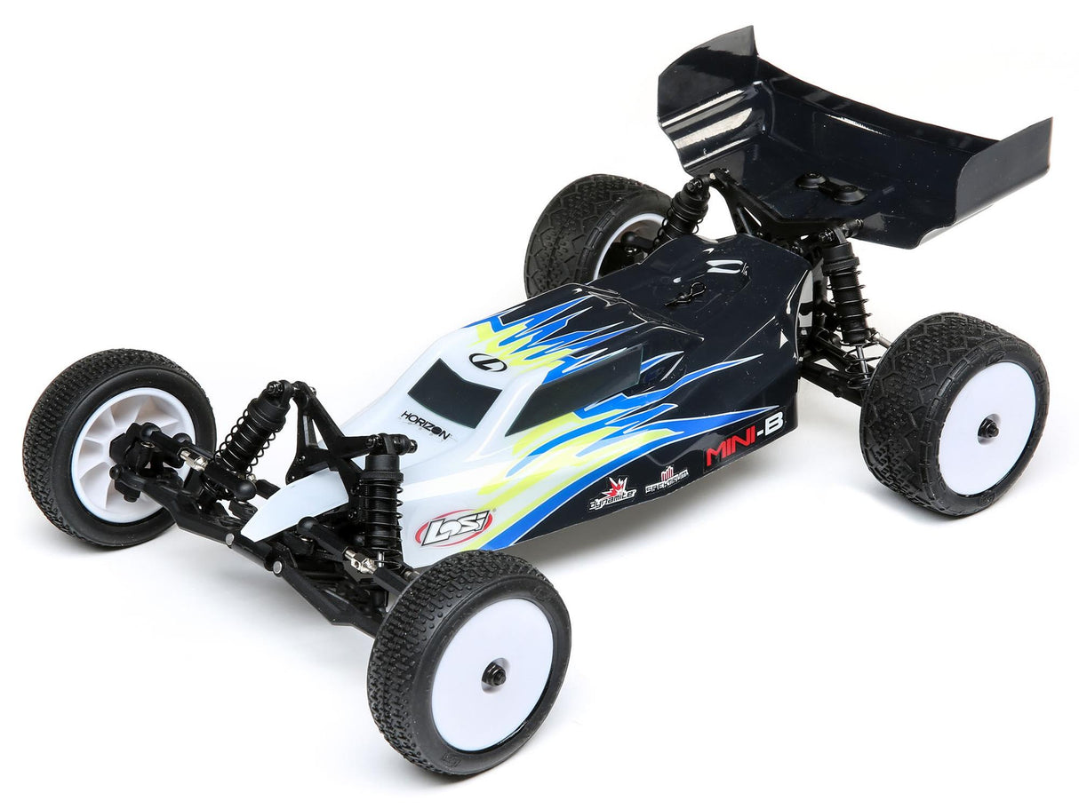 Losi Mini-B: 1/16th 2wd Buggy Black/White Ready to Run