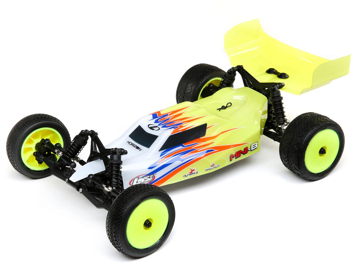 Losi Mini-B: 1/16th 2wd Buggy Yellow/White Ready to Run