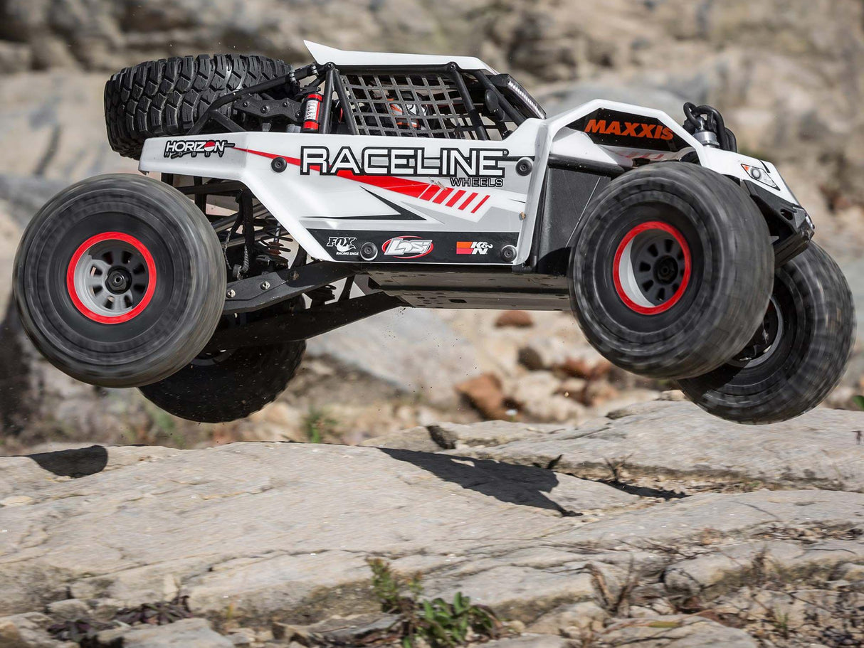 Losi Super Rock Rey: 1/6 4WD Elec Rock Racer - RTR White