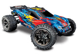 Traxxas Red Rustler 4X4 VXL 1:10 4WD RTR Brushless Electric Stadium Truck (+ TQi 2-ch/ TSM/ VXL-3s/ Velineon 3500Kv)