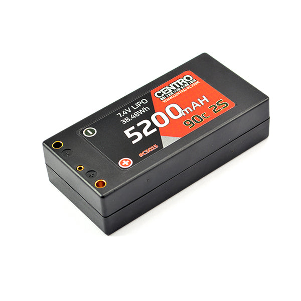 CENTRO 2S 5000MAH 7.4V 100C HARDCASE SHORTY LIPO BATTERY