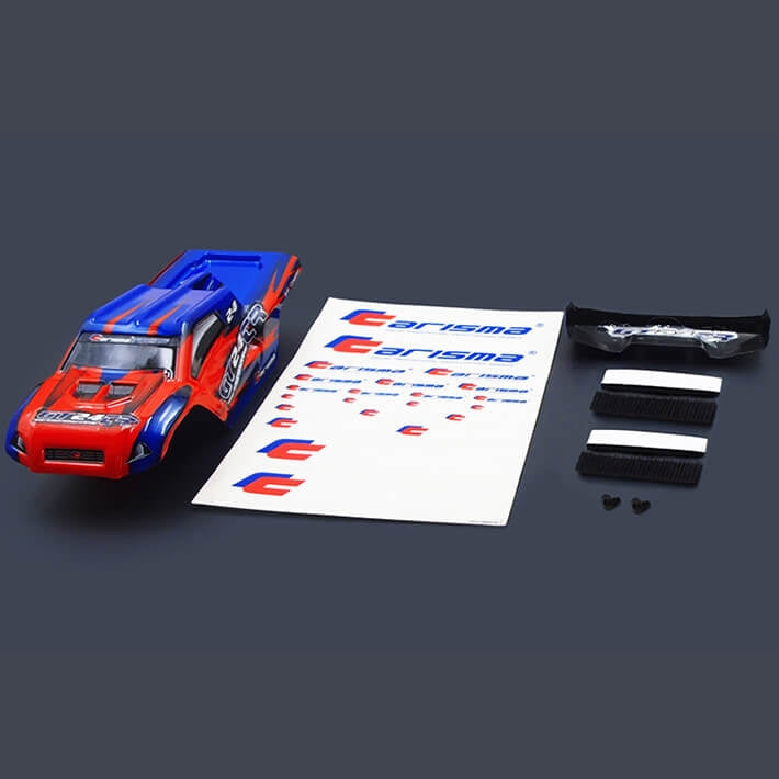 CARISMA GT24TR TRUGGY BODYPAINTED BODY SET (RED/BLUE)