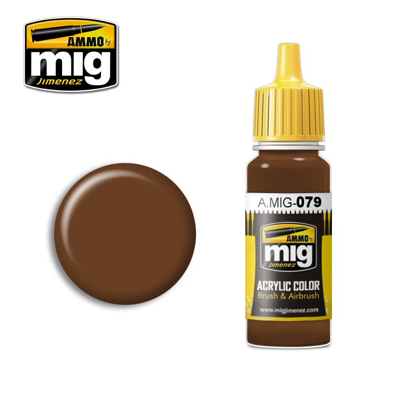 Ammo Mig Jimenez Acrylic 17ml Paint CLAY BROWN