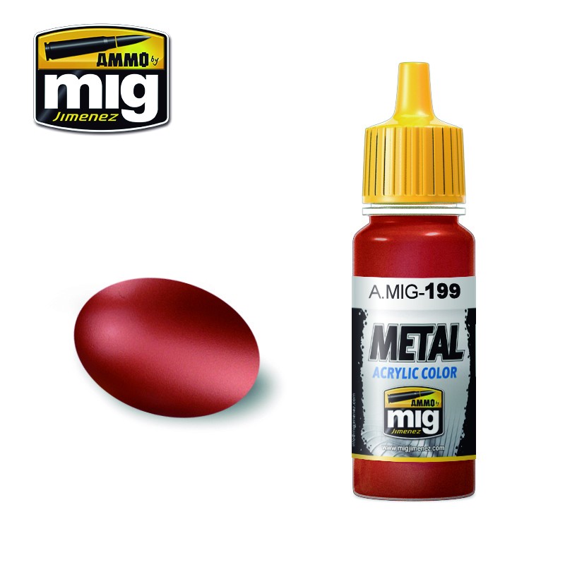 Ammo Mig Jimenez Acrylic Metal 17ml Paint COPPER