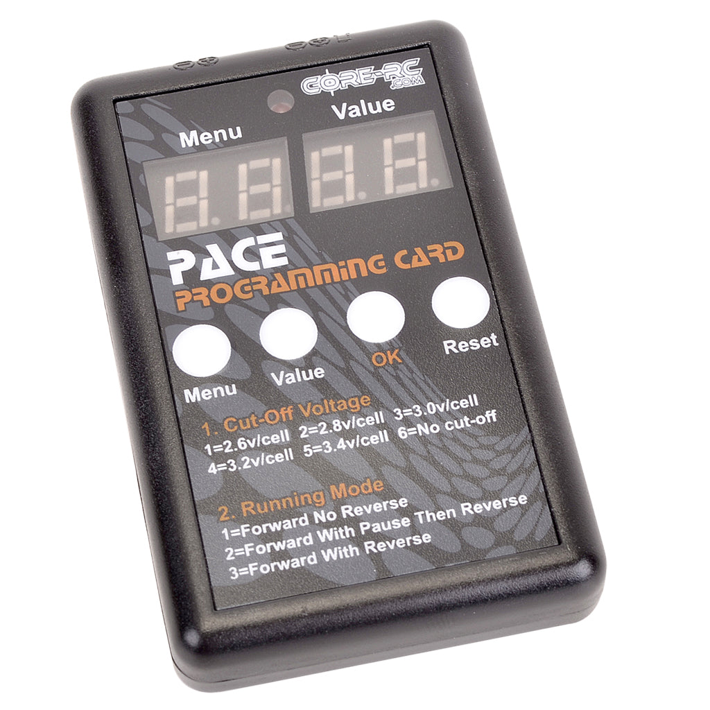 PACE 45R/60R Programming Card