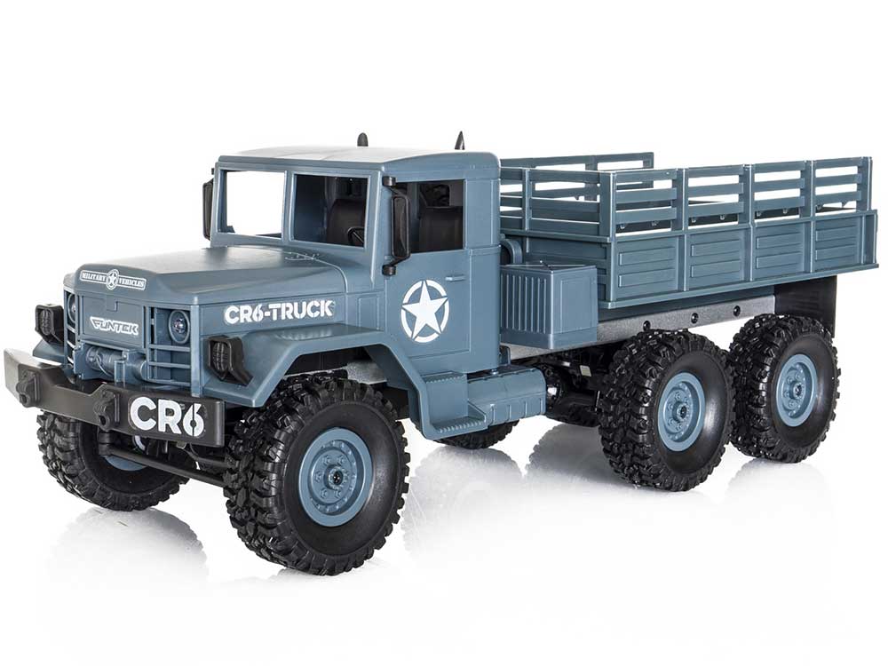 Funtek CR6 1/16th 6WD Military RTR Truck (Blue Grey)