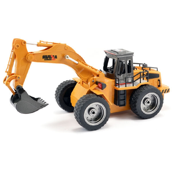 HUINA 2.4G 6CH RC EXCAVATOR W/DIE CAST BUCKET - Ready to Dig