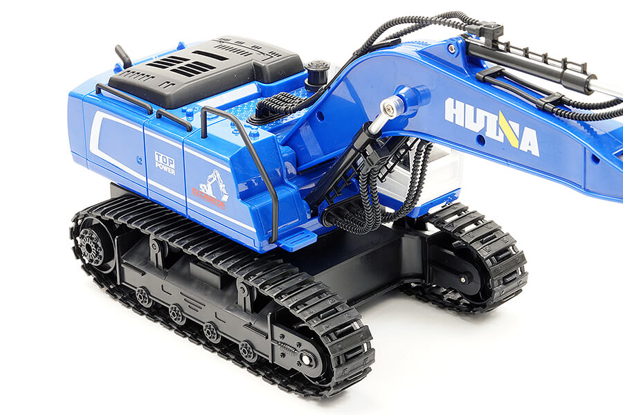 HUINA 2.4G 11CH RC EXCAVATOR BLUE With DIE CAST BUCKET