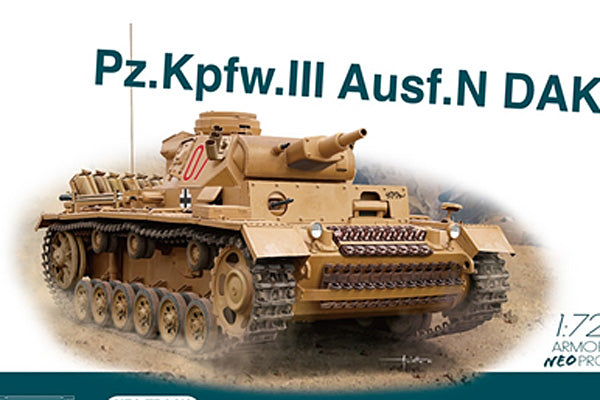 Dragon 1/72 PZKPFW III AUSF N DAK W/NEO 7634