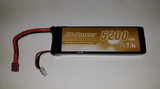 JD-Power 5200mAh 7.4v 2S1P 45C LiPo battery (Deans plug)