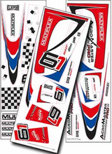 Multiplex Acromaster Pro Decal Set  blue-red