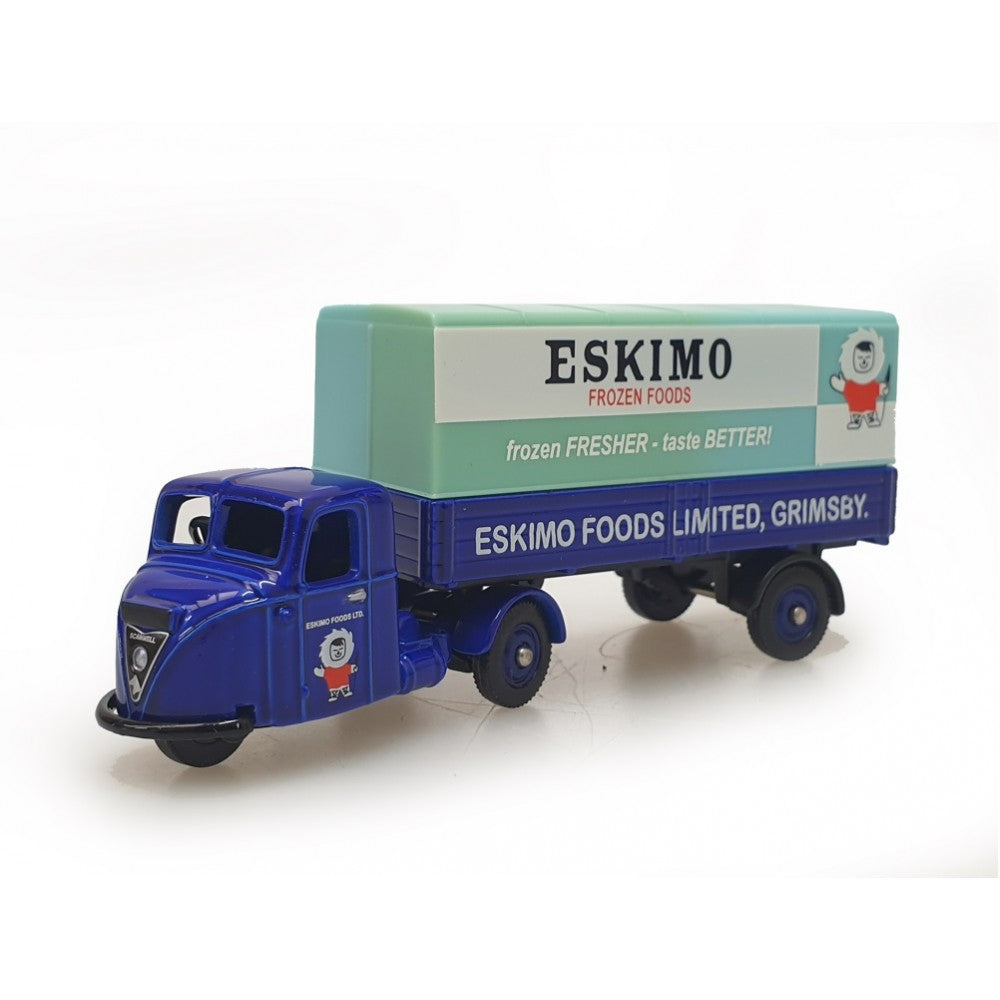 Corgi Trackside OO Gauge SCAMMEL SCARAB BOX TRAILER ESKIMO FOODS DG148017