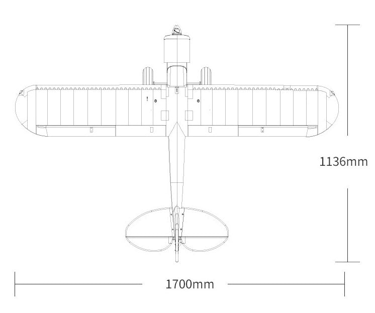 FMS 1700MM PA-18 SUPER CUB W/FLOATS/REFLEX W/O TX/RX/BATT