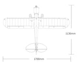 FMS 1700MM PA-18 SUPER CUB W/FLOATS/REFLEX W/O TX/RX/BATT