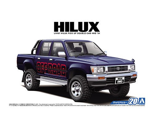 Aoshima 1/24 TOYOTA HILUX LN107 DOUBLE CAB PICK UP 4WD  94 05228