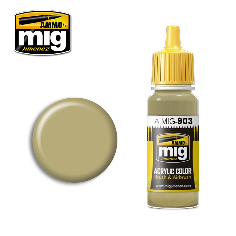 Ammo Mig Jimenez Acrylic 17ml Paint DUNKELGELB LIGHT BASE