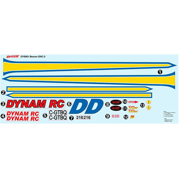 DYNAM BEAVER DHC2 DECALS