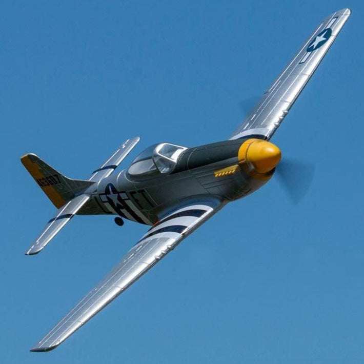 Dynam P-51 Mustang V2 Silver 1200mm Wingspan - PNP