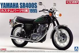 Aoshima 1/12 YAMAHA SR400S WITH CUSTOM PARTS 1995 5166