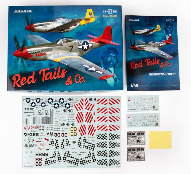 Eduard 1/48 Limited Edition Red Tails and Co P-51D Mustangs EDK11159