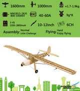 DW Fi156 Storch Balsa Kit 1.6M Incl. 900kv Motor / 40a ESC / Prop