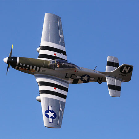 E-Flite P-51D Mustang 1.2m BNF Basic w/AS3X Rx - EX DISPLAY
