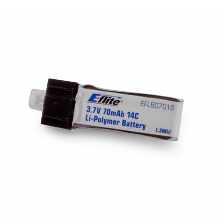 E Flite 70mAh 1S 3.7volt 14C LiPo Battery