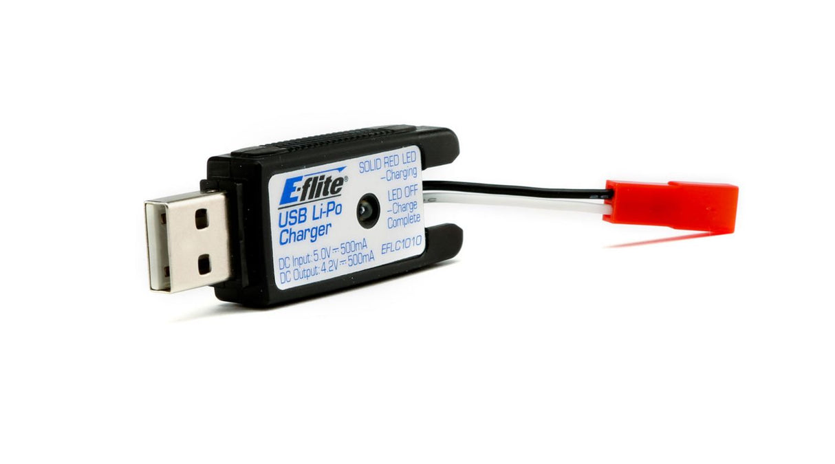 E-Flite 180 QX HD 1S USB Lipo Charger 500mah