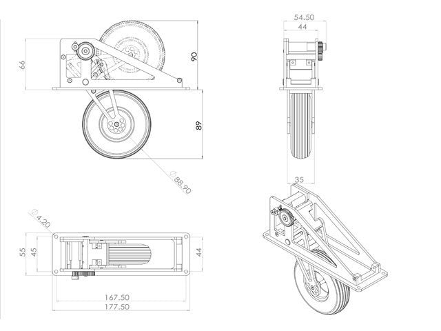 PICHLER ELECTRIC GLIDER RETRACTABLE WHEEL (1/4 SCALE)