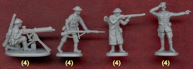 Emhar 1:72 British WWI Artillery Figures with 18 Pounder gun