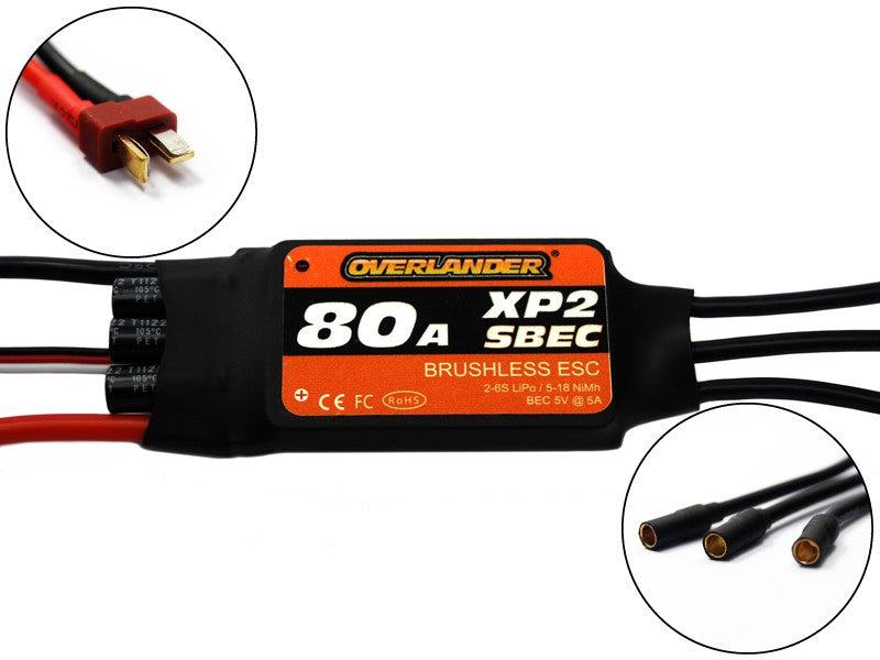 Overlander XP2 80A SBEC Brushless ESC - RTF - SKU 2720