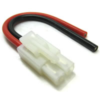 MALE TAMIYA CONNECTOR WITH 10CM 14AWG SILICONE WIRE