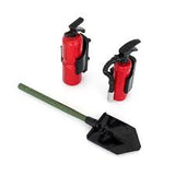 Plastic scoop and fire extinguisher set