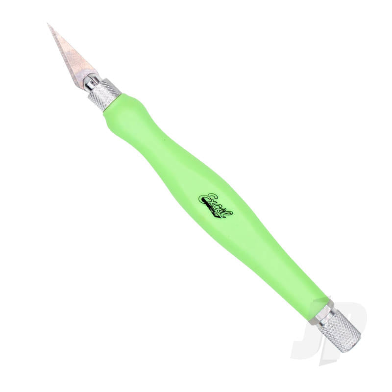 K26 Contoured Rubberized Grip Knife Neon Green