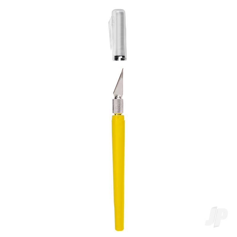 K40 Pocket Clip-on Knife with Twist-off Cap Yellow (Carded)