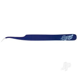 Excel Slant Point Fine Point Tweezers - Blue