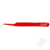 Slant Point Fine Point Tweezers Red (Carded)