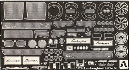 Detail-Up Parts for 1/24 LAMBORGHINI DIABLO