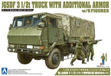 Aoshima 1/72 JGSDF 3 1/2 ton TRUCK ADDITIONAL ARMOUR & 4 FIGURES) 01208