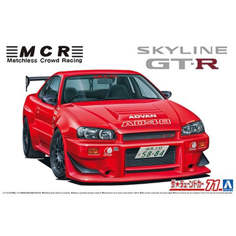 Aoshima MCR BNR34 Nissan Skyline GT-R 2002 1:24 Model Kit  06351