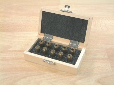 10 PRECISION BRASS COLLETS WITH SIZES MARKED