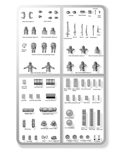 WW2V20021 1/72 GERMAN STOWAGE & TANK COMMANDERS