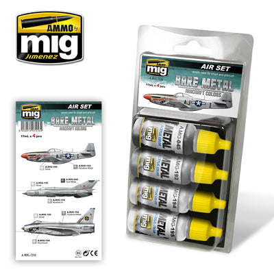 Ammo BARE METAL AIRCRAFT COLOURS ACRYLIC PAINT SET