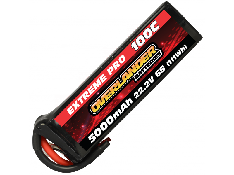 Overlander 5000mAh 6S 22.2v 100C LiPo Battery - Overlander Extreme Pro