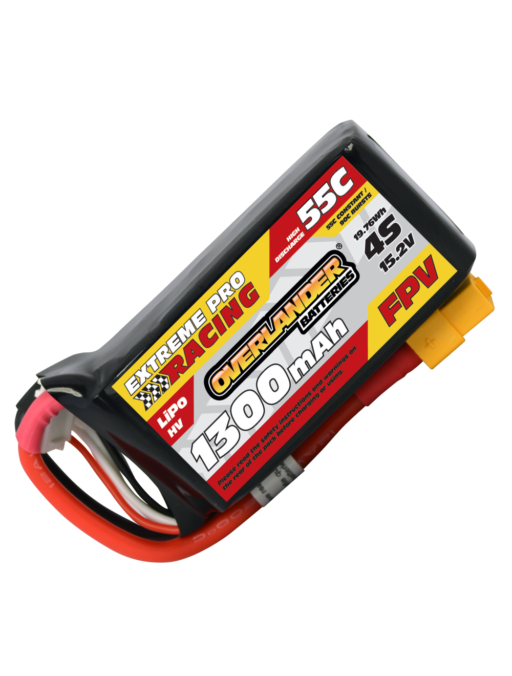 1300mAh 15.2V 4S 55C FPV LiHV Battery