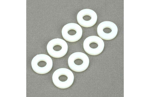 Dubro #8 Nylon Flat Washers (8 Pack)