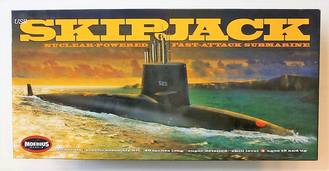 Moebius Models Skipjack USS Nuclear Powered Fast Attack Submarine kit