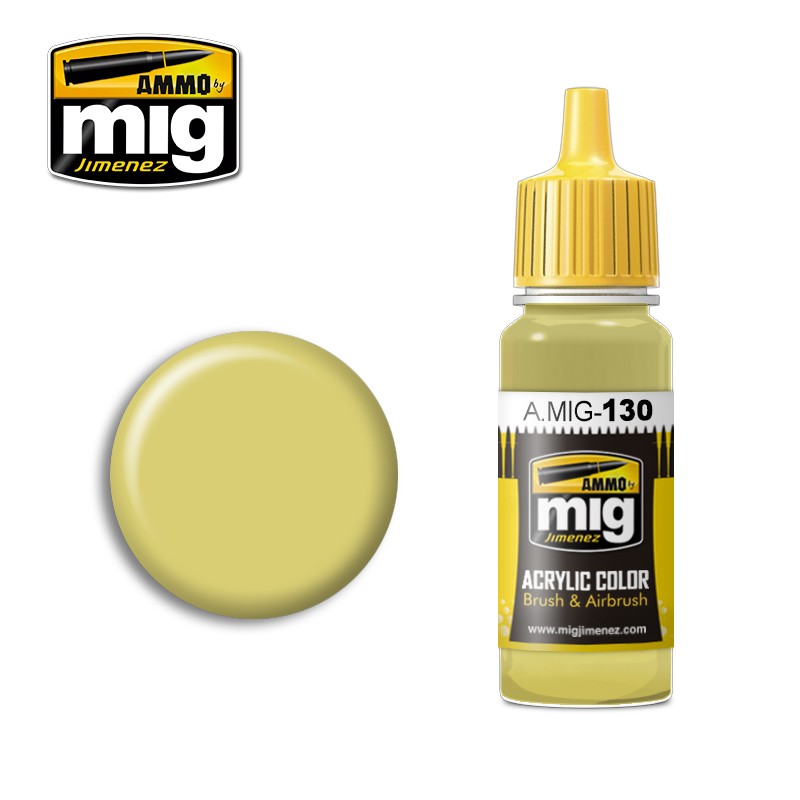 Ammo Mig Jimenez Acrylic 17ml Paint FADED YELLOW