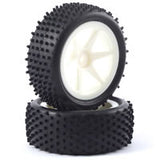 FASTRAX 1/10TH MOUNTED BUGGY TYRES LP  STUB  FRONT (SPOKED)