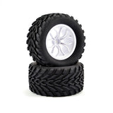 FASTRAX 1/10 MEGA-V TRUCK TYRE MOUNTED ON 12-SPOKE (12mm HEX)